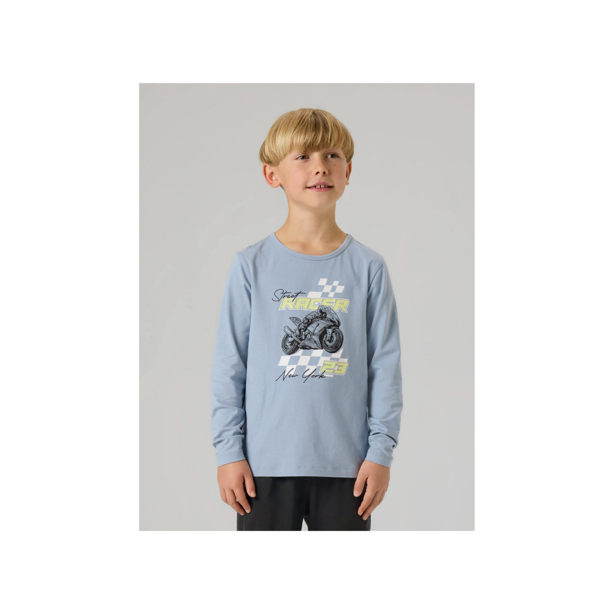 Pijama cu Maneca Lunga Dusty Racer, Albastru