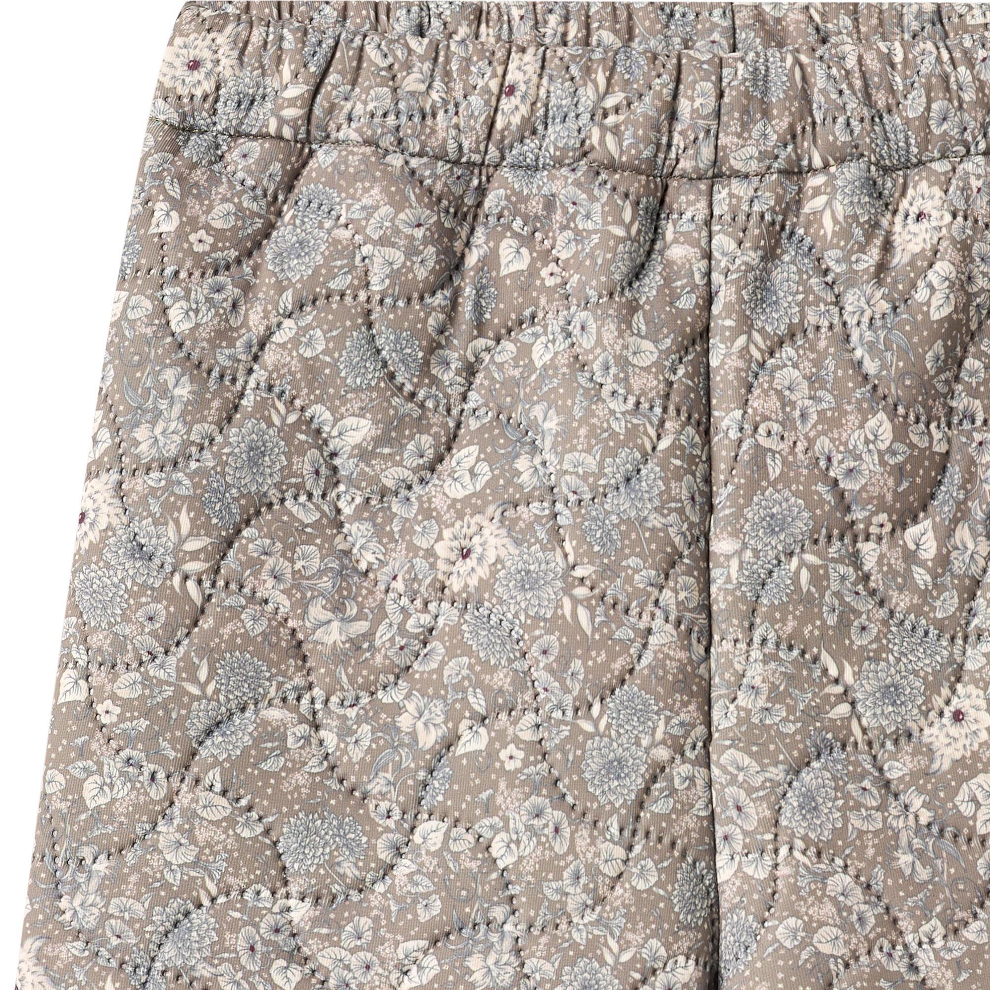 Pantaloni Termici Alex cu Imprimeu Floral, Gri