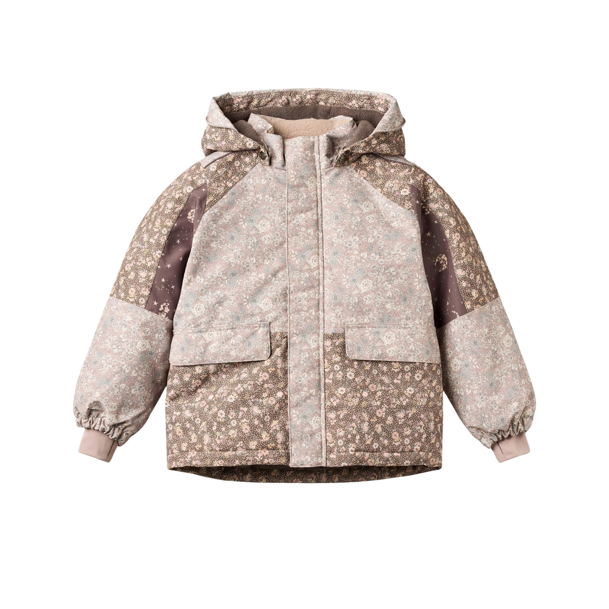Geaca Tehnica Lausto cu Imprimeu Patchwork, Roz