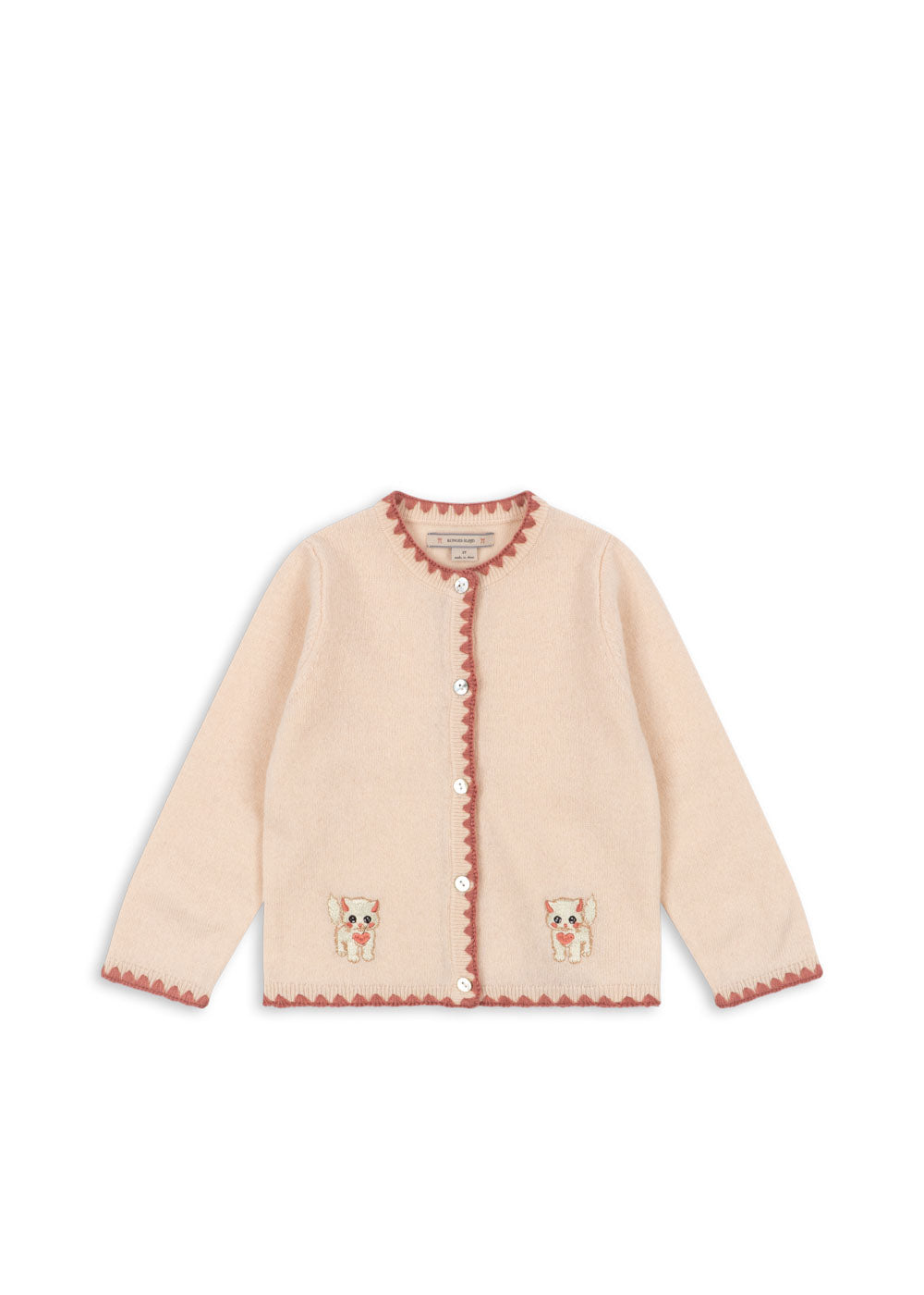 Cardigan Tricotat din Lana Collette, Roz