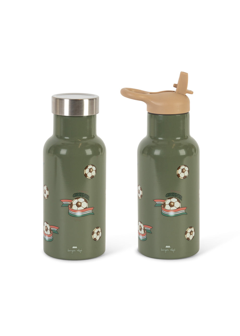 Sticla Termica cu Imprimeu Kick It, Verde