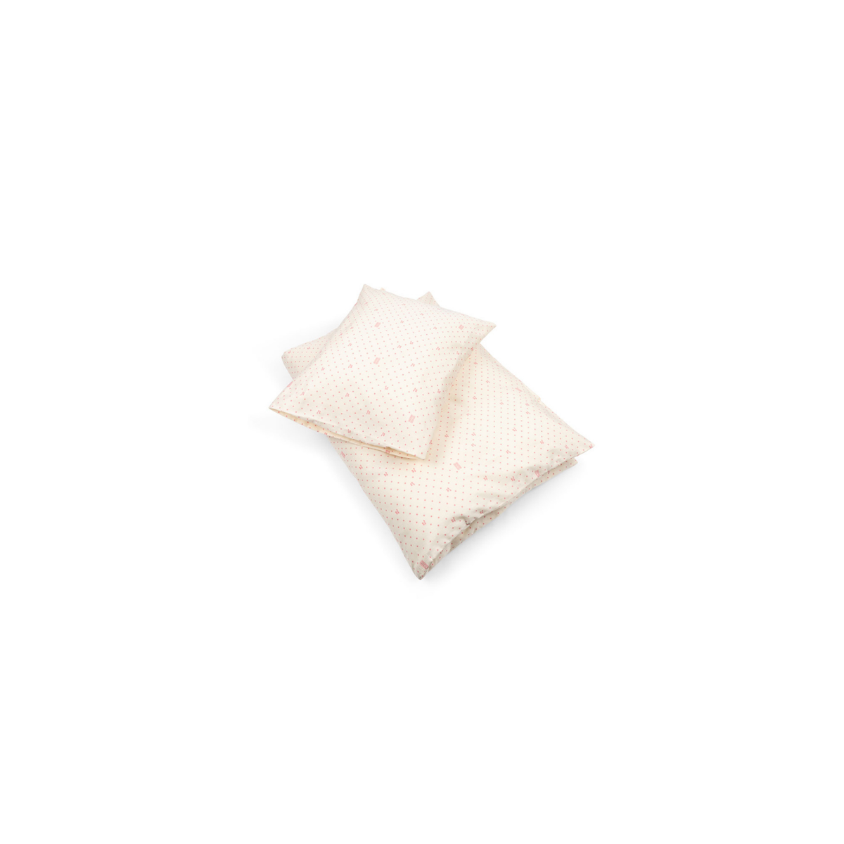 Set Lenjerie de Pat Junior din Bumbac Organic, Cherry Dot