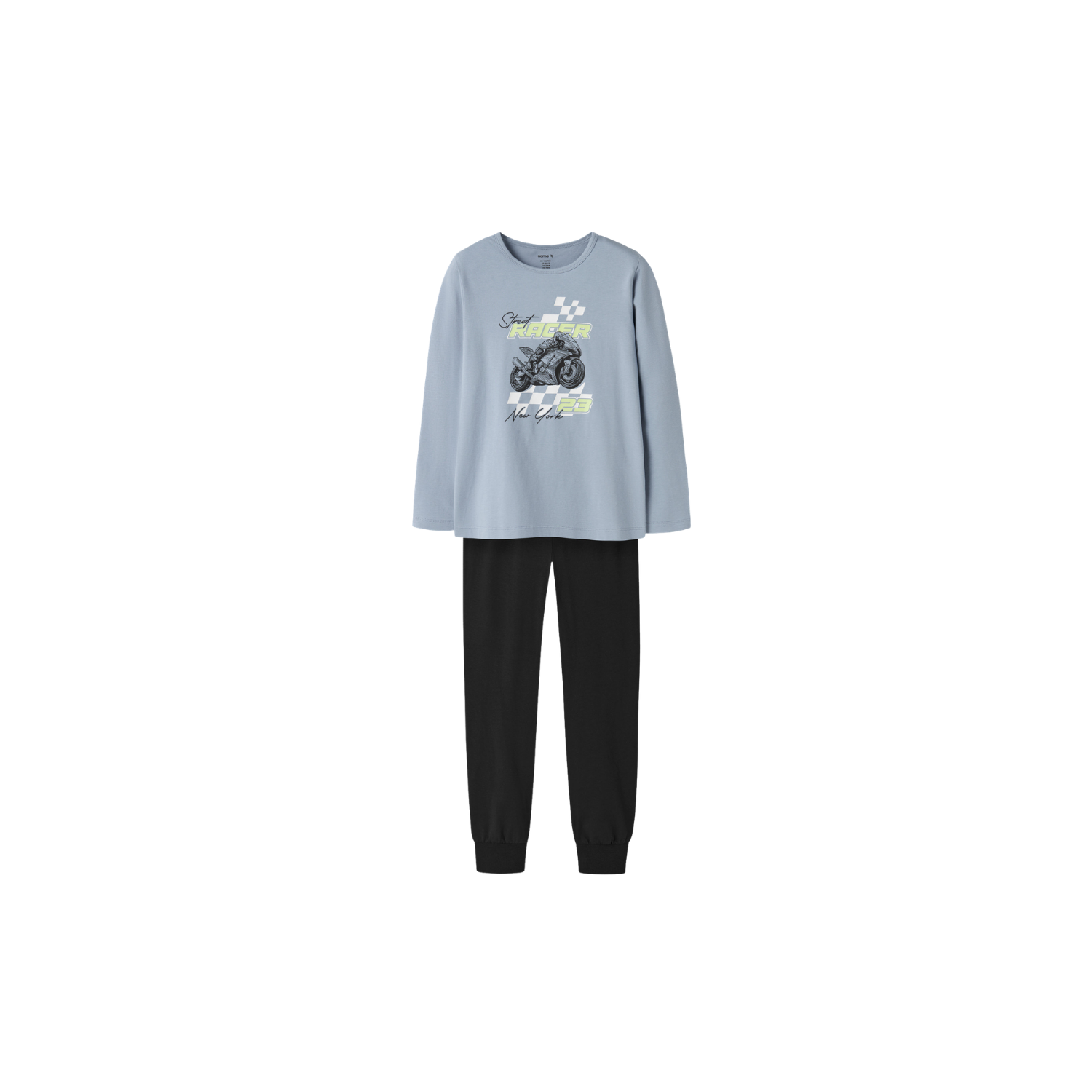 Pijama cu Maneca Lunga Dusty Racer, Albastru