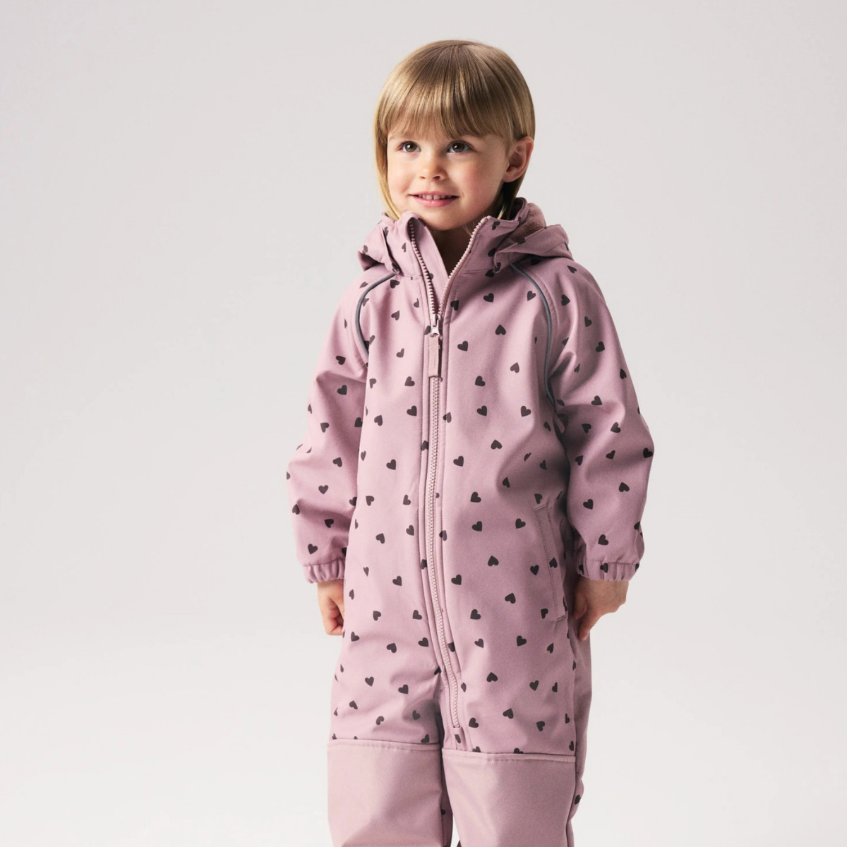 Combinezon Softshell Alfa cu Inimioare, Mov