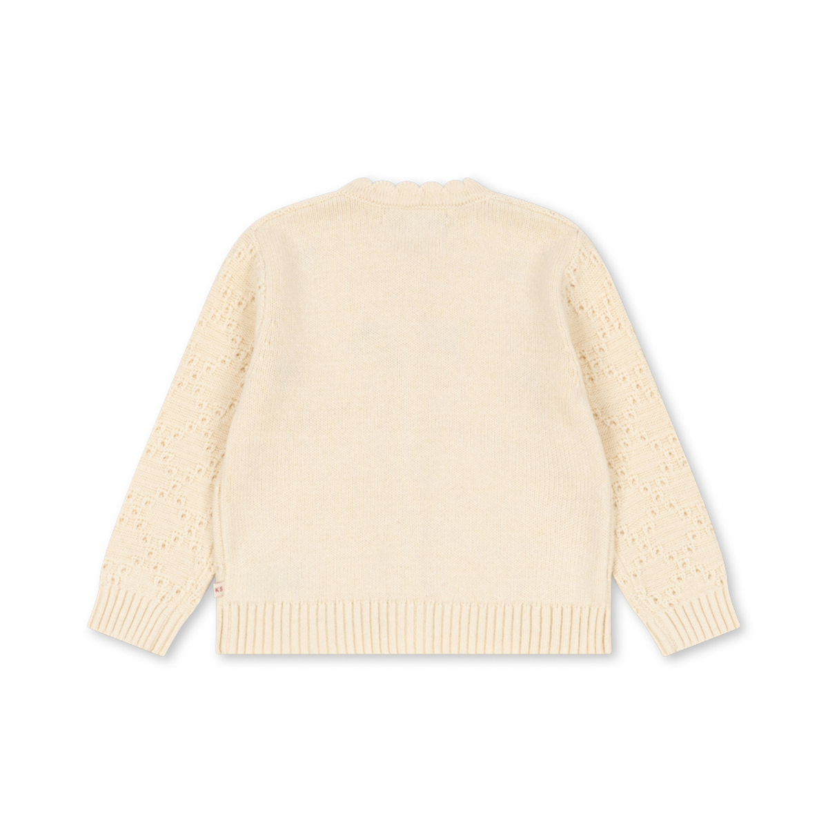 Cardigan Tricotat din Lana Cocolo, Bej