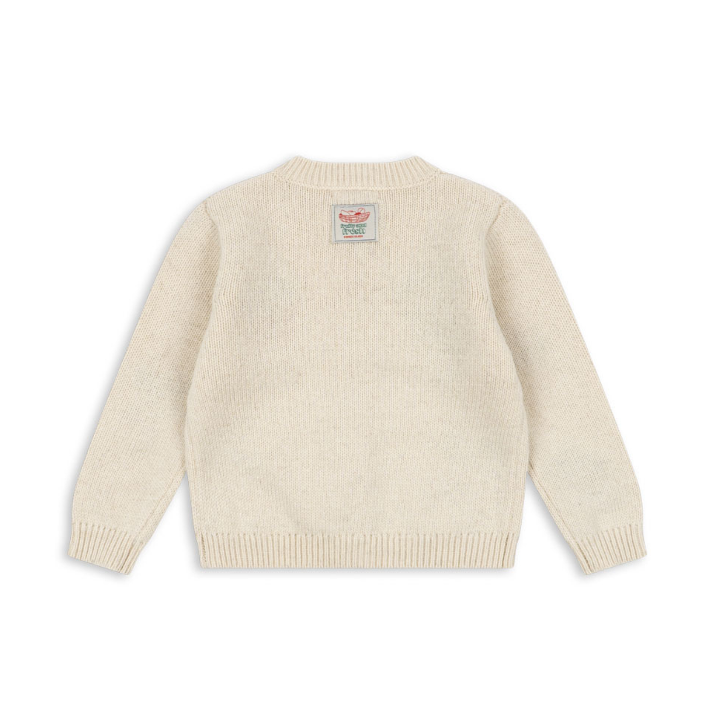 Cardigan Tricotat din Lana Fruity, Bej