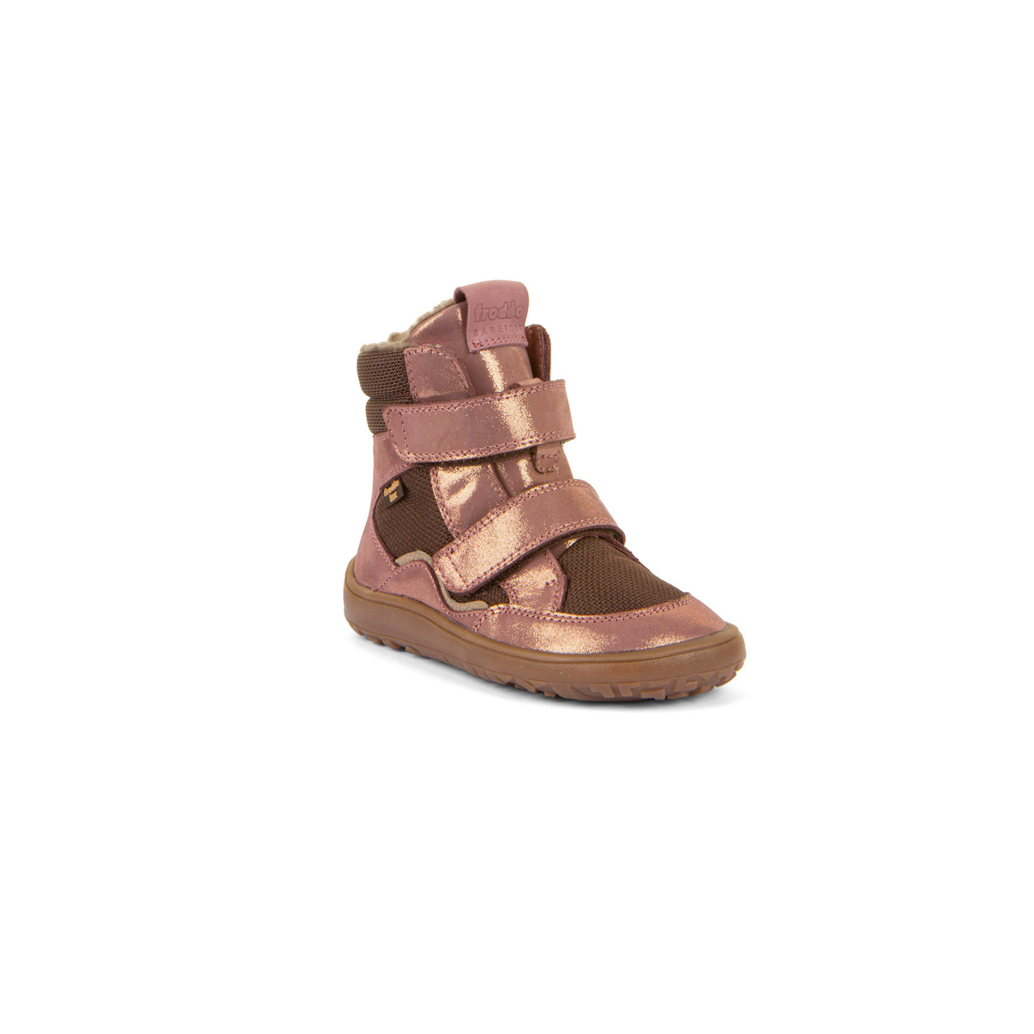 Cizme Barefoot de Iarna cu Membrana Tex, Roz si Auriu