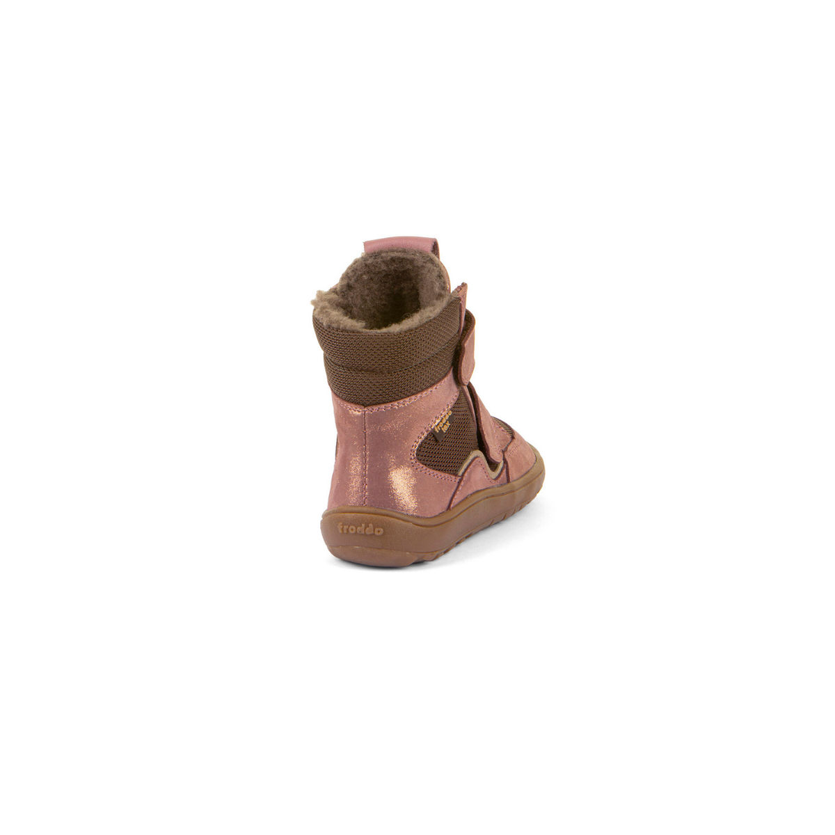 Cizme Barefoot de Iarna cu Membrana Tex, Roz si Auriu