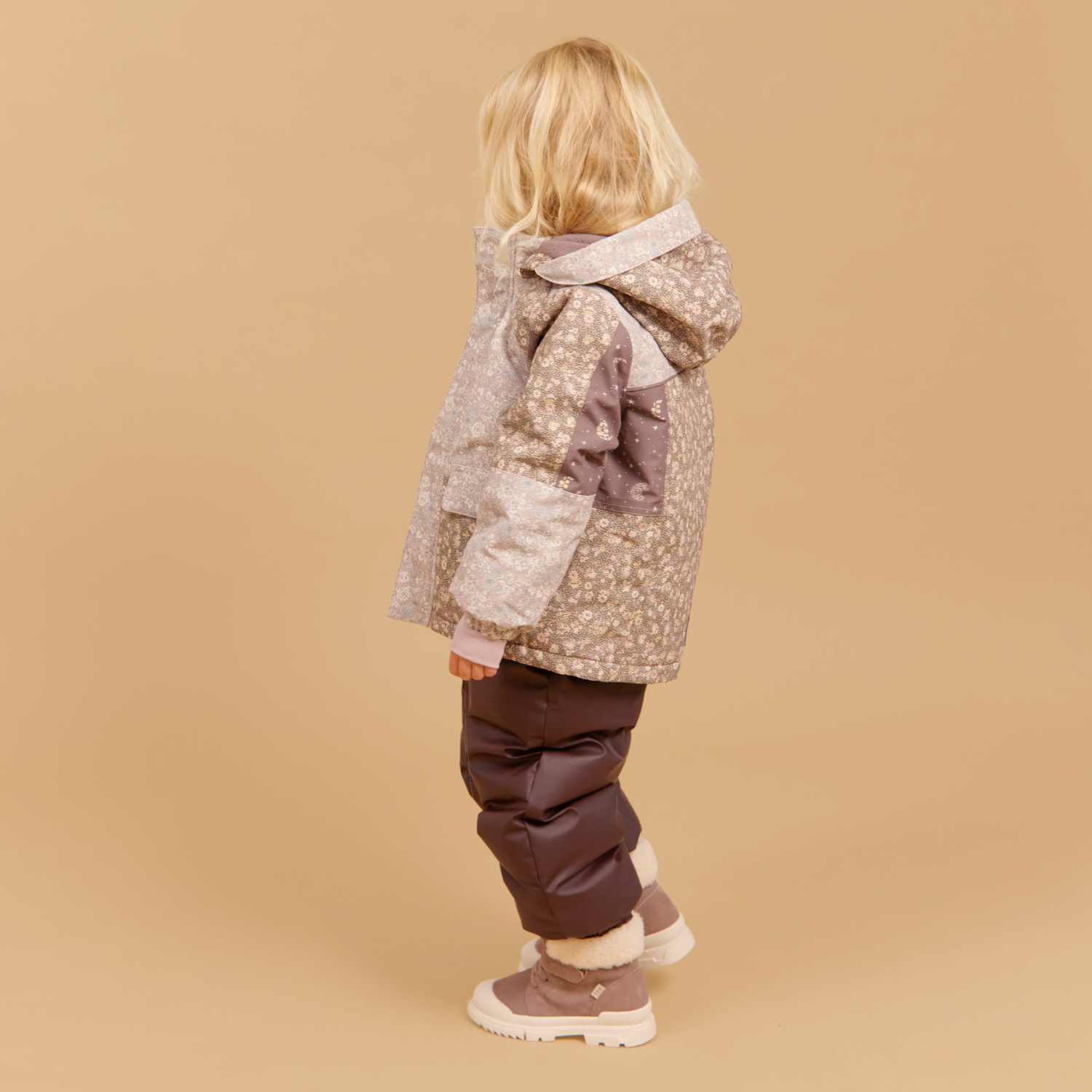 Geaca Tehnica Lausto cu Imprimeu Patchwork, Roz