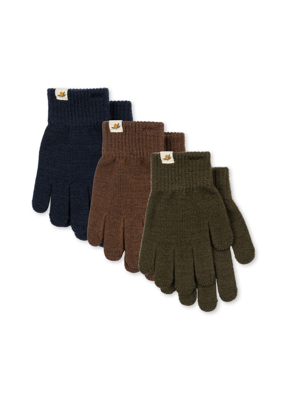Set 3 Perechi Manusi cu Degete Filla, Verde