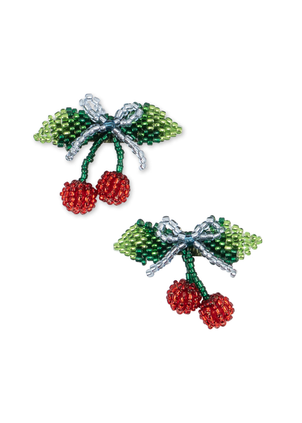 Set 2 Clame de Par Fundita Cirese, Rosu