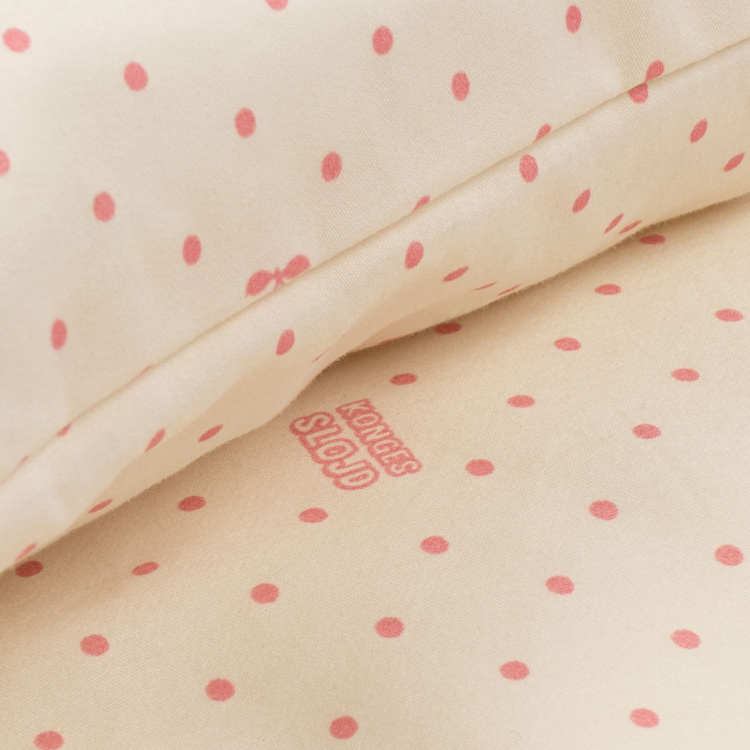 Set Lenjerie de Pat Junior din Bumbac Organic, Cherry Dot